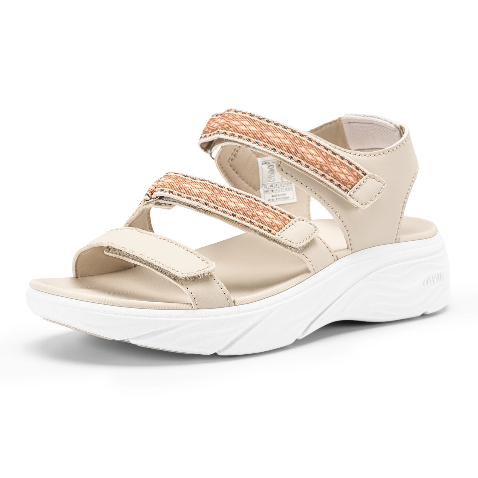 

FitVille Women's Sandals Wide Casual Wedges Ladies Shoes Lightweight Summer Sandal for Women Slippers Comfortable Arch Support