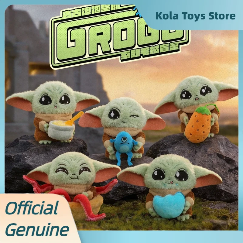 Authentic 52TOYS Grogu Foodies Series Cute Plush Blind Box Toys Star Wars Cute Yoda Baby Bag Pendant Surprise Box Birthday Gift