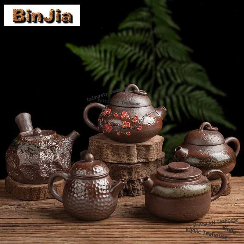 Kiyomizu Ware Small Capacity Teapot Vintage Tea Infuser Pot Tea Maker Kettle With Filter Chinese Tea Set Accessories Craft Gift