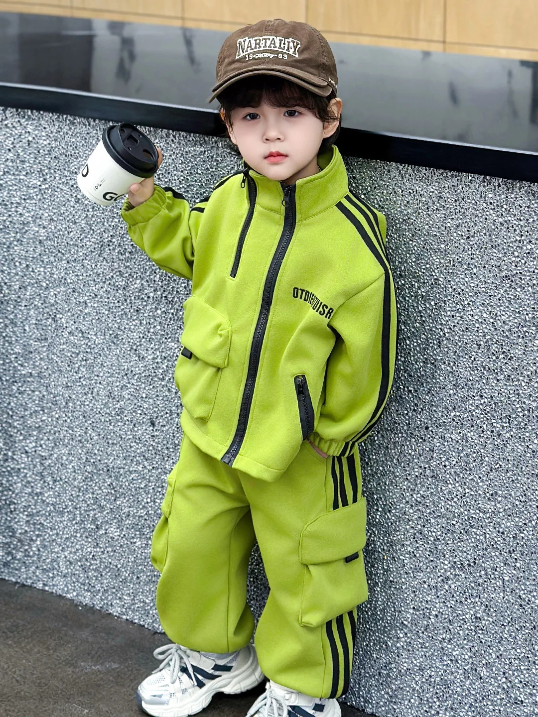 

Spring Faion Boys Workwear Hoodie Set Casual Spor een Two-Piece Suit for Teenage Boys Long Sve Long Pants