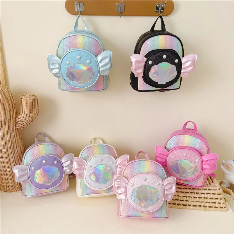 

Детские маленькие сумки, милые рюкзаки из искусственной кожи для девочек, прогулки принцессы, рюкзаки с цветными блоками, школьные сумки