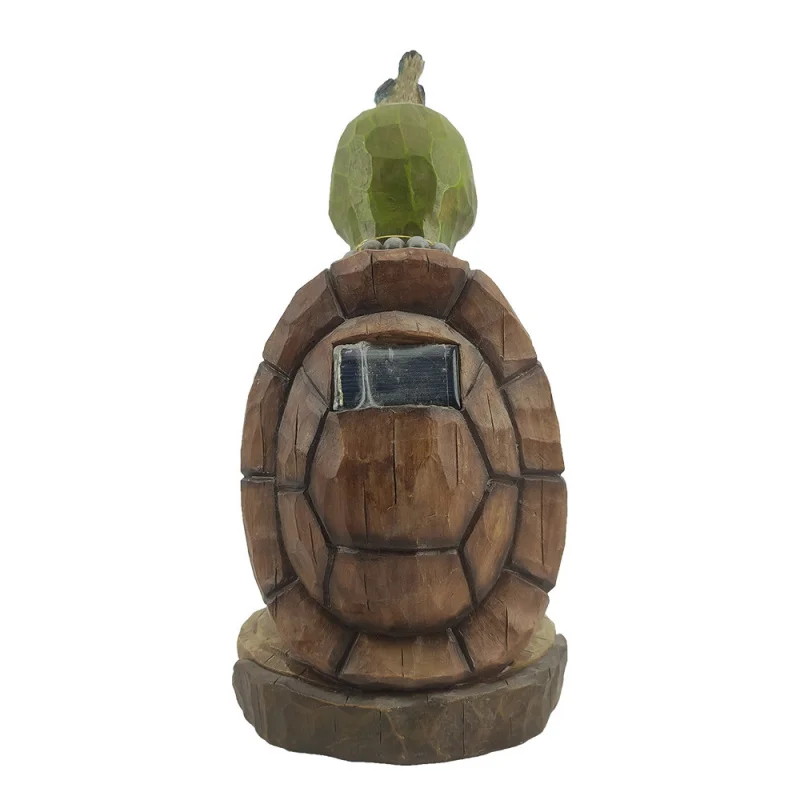 Courtyard Meditation Turtle Creative Ornament Resin Craft Solar Light Animal Outdoor Zen Decoration