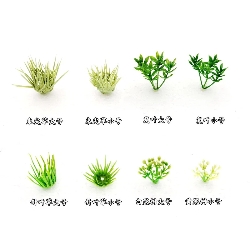 Simulation Miniature Small Grass Model ABS Plant Material For HO Train Railway Building Sand Table Layout Diorama Kits 30Pcs