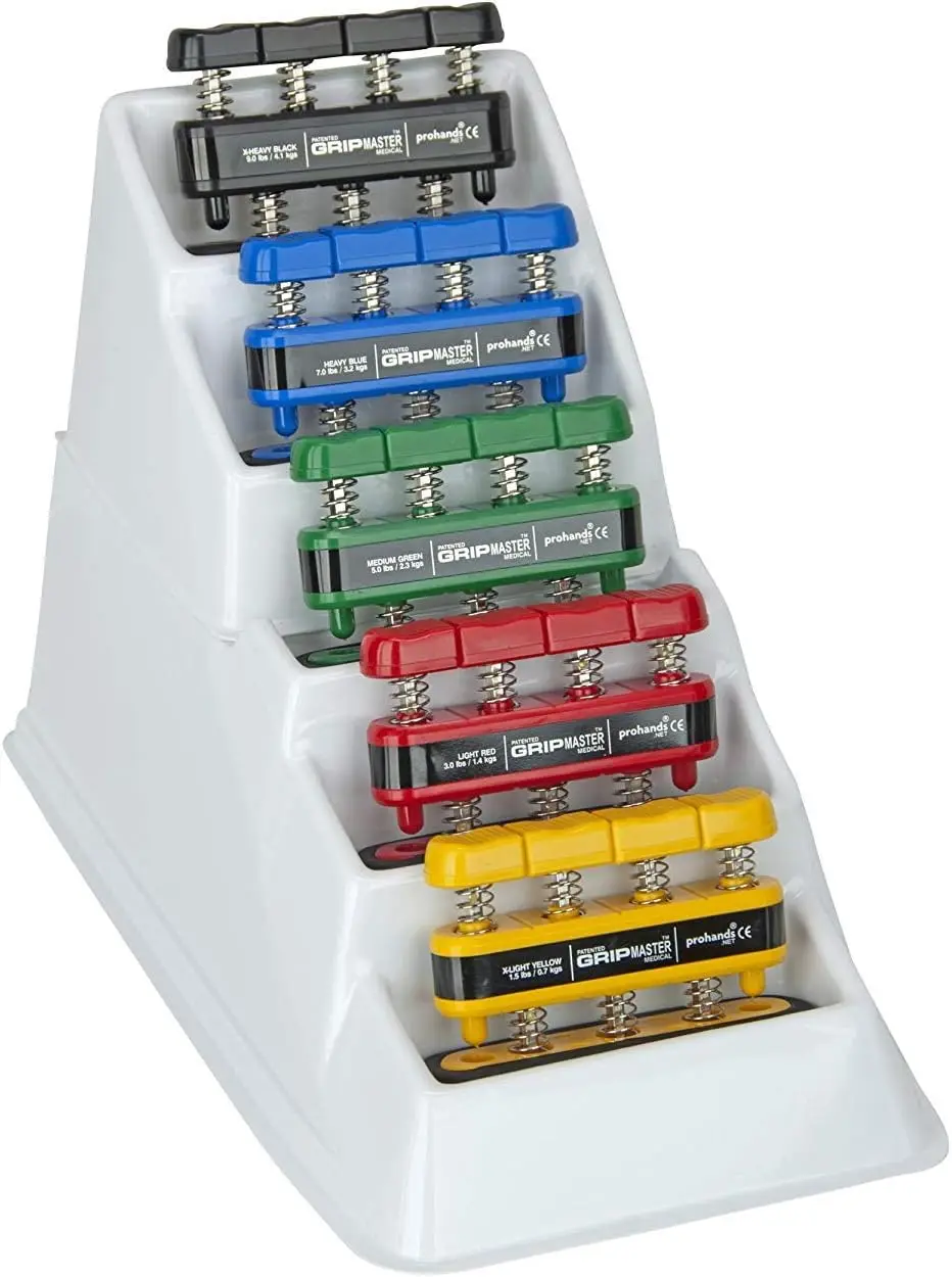 

Gripmaster Rehab Hand Exerciser, Finger Exerciser (Hand Grip Strengthener), Spring-Loaded, Finger-Piston System, Added Palm Cush