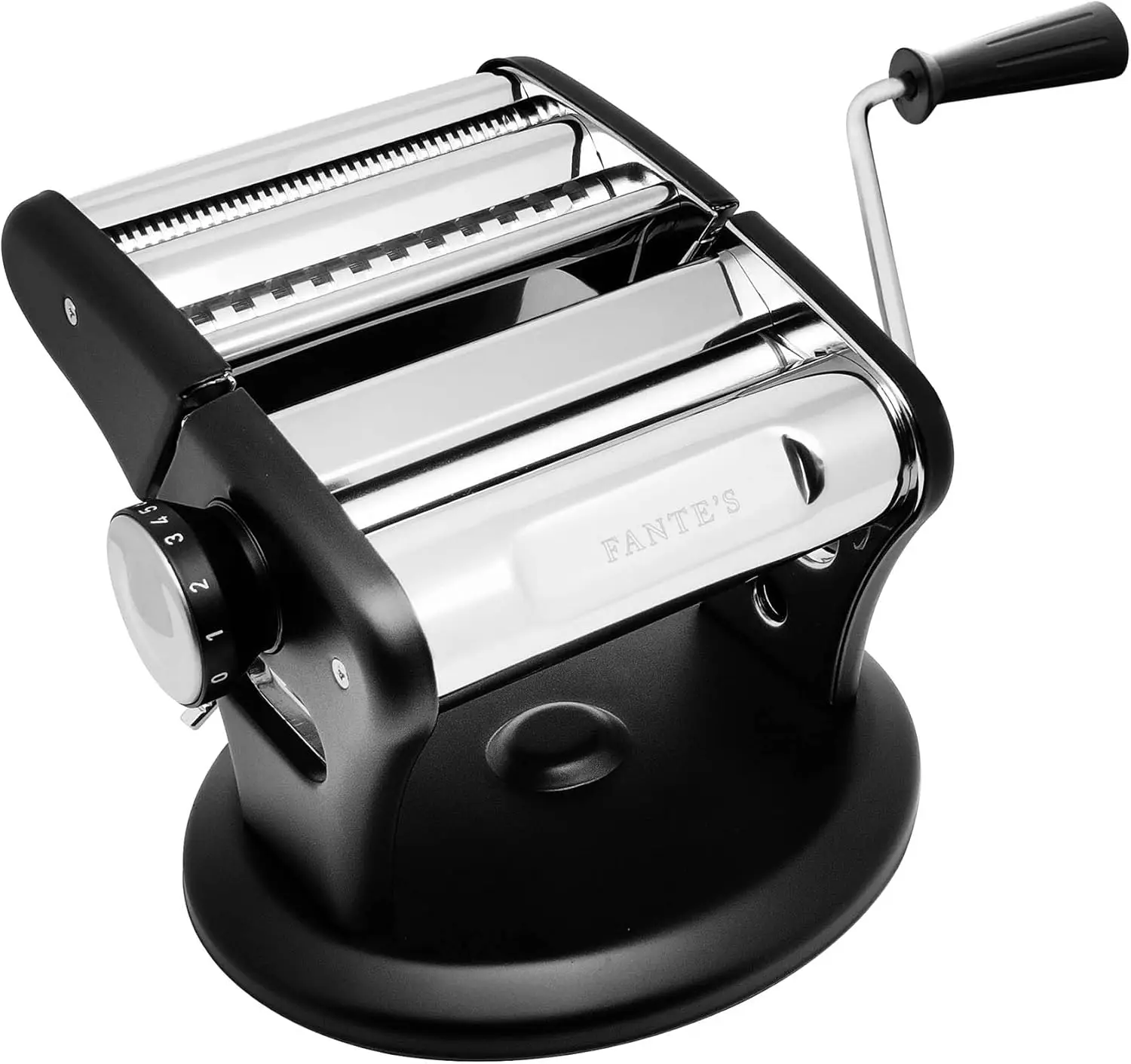 

Compact Manual Pasta Maker with Non-Slip Suction Base for Fresh Homemade Noodles, Ravioli, and More