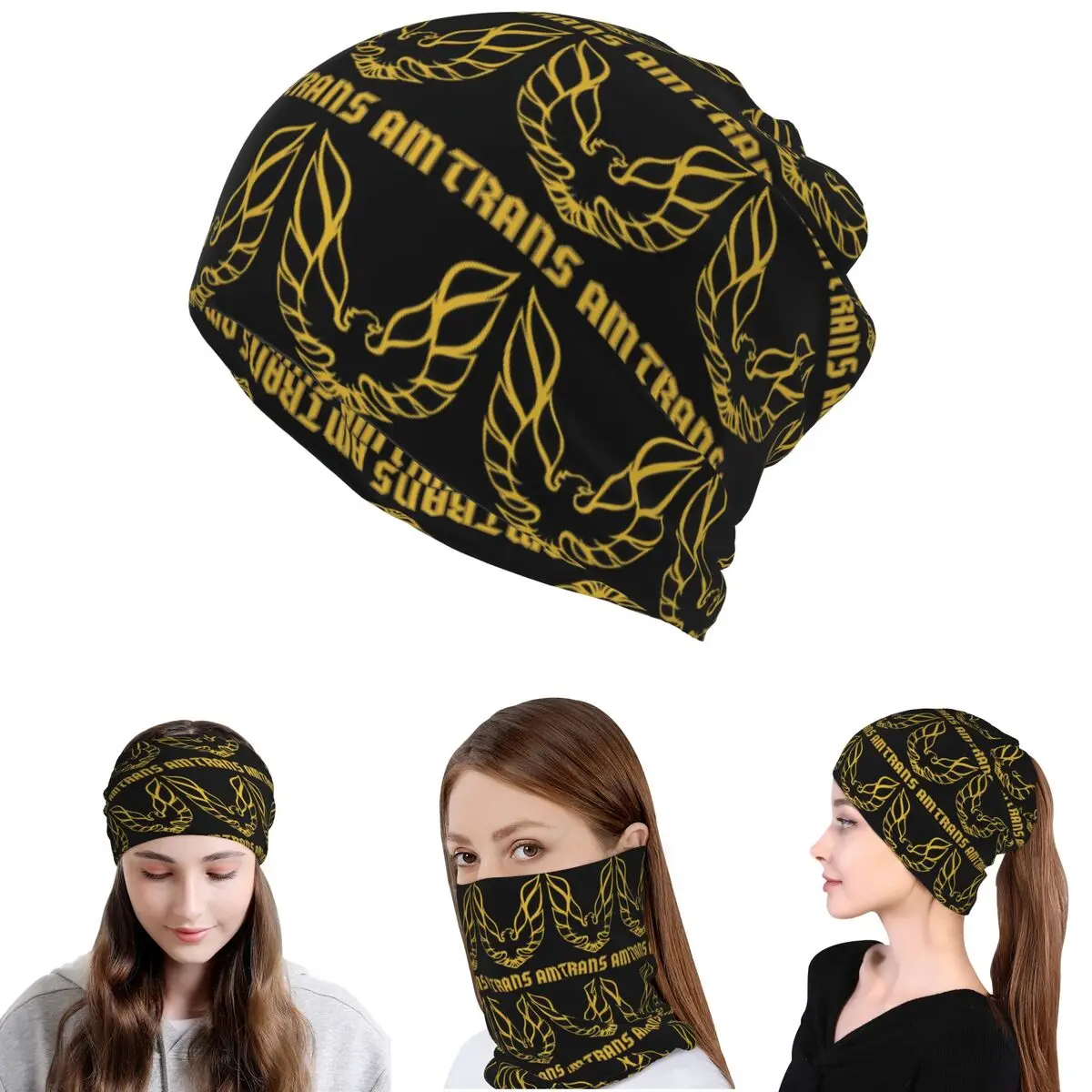 

Trans Am Firebird Bandit Golden Bandana Neck Gaiter Mask Scarf Multifunction Cycling Scarf Beanies Hat Unisex Adult All Season