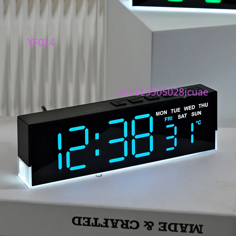 Sales LED Multifunctional Alarm Clock Minimalist Ambient Light Bedside Clock 5519