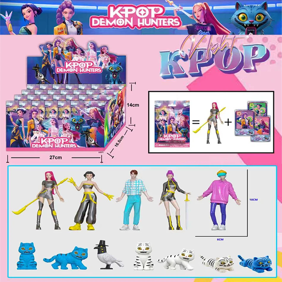 1-24 szt./zestaw Figurki Kpop Demon Hunters Derpys Tiger Rumi Mira Zoey Sussy, zabawki, figurki, lalki, prezenty niespodzianki dla fanów, blind box
