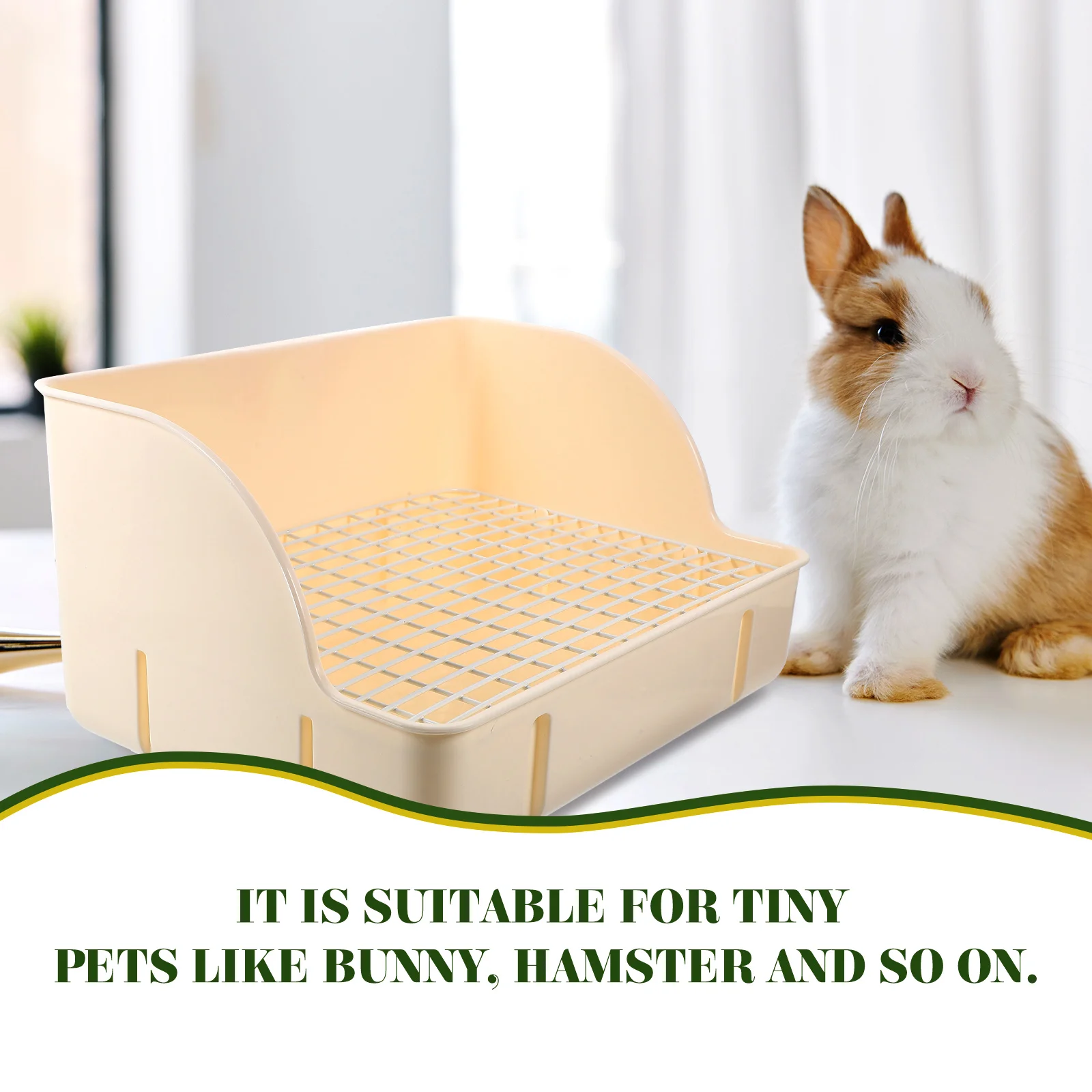 Rabbit Potty Trainer for Pet Cage Bunny Toilet Toy Supplies Hamster Plastic Training Bedding Rabbits