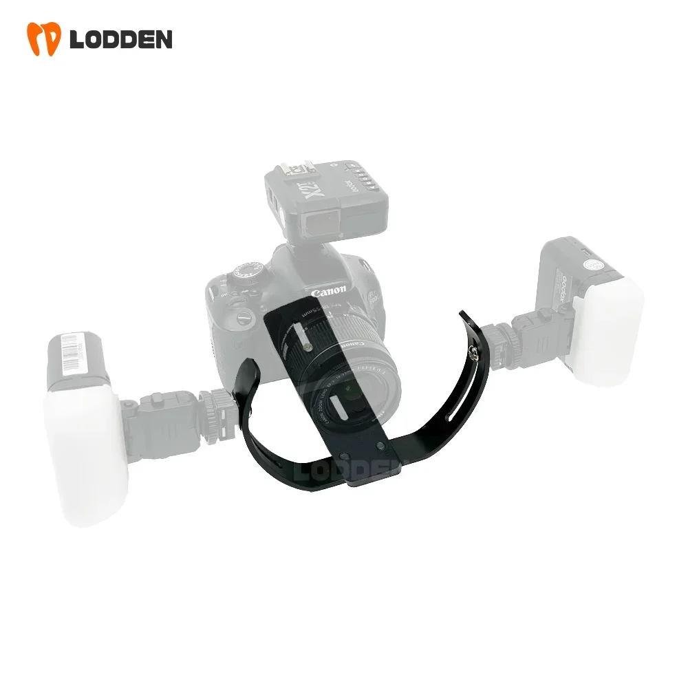 LODDEN Dental Twin Flash Bracket for SLR Camera Flash Photography LED Lamp Lens Dentistry Equipment Dentist Oral Filling Light