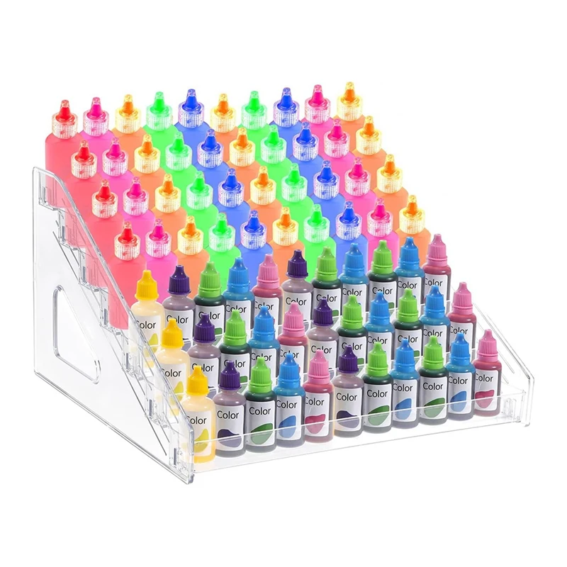 Clear Acrylic Paint Organizer (7 Tier),Paint Bottle Organizer,Acrylic Paint Storage Organizer,Craft Paint Organizer Rack