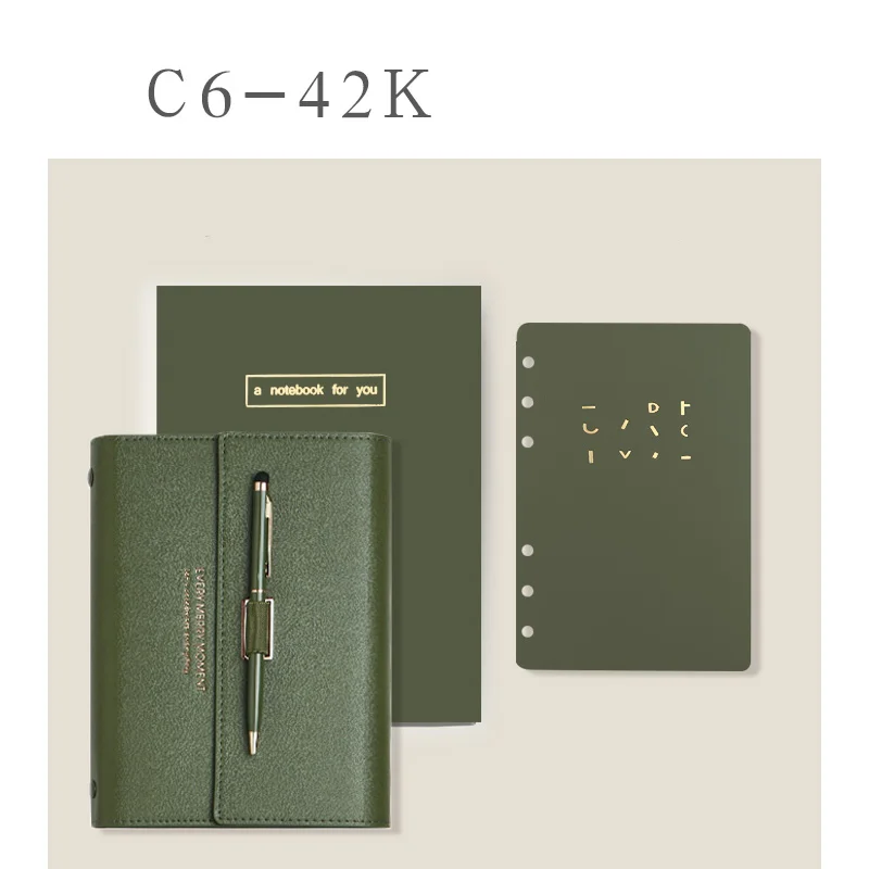 C6 PU Leather Loose-leaf Notebook Journal Diary Planner Binder Business Office Notepad with Tassel Notebook School Stationery