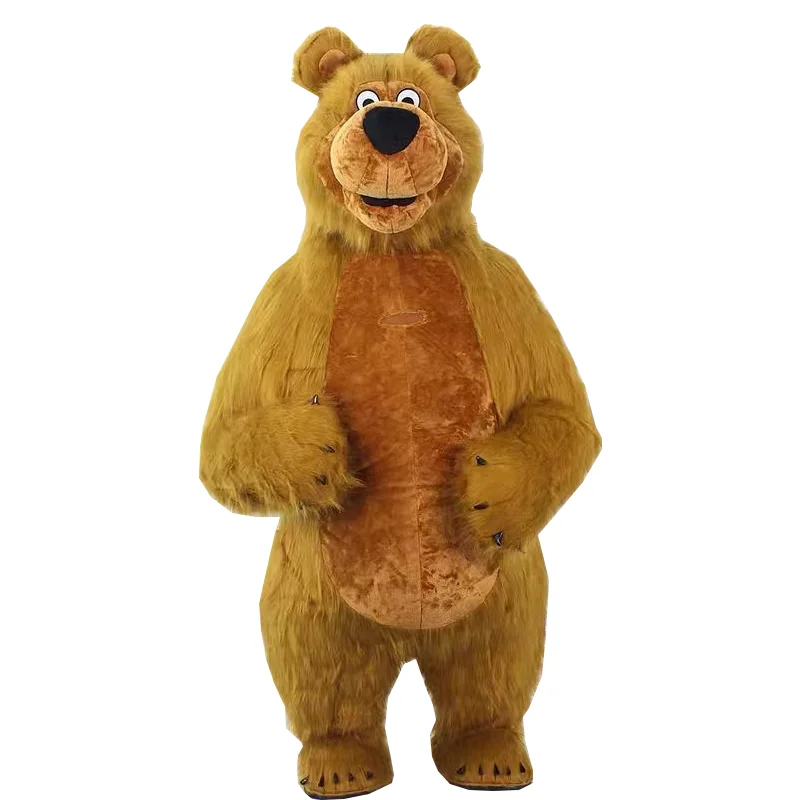 Inflatable Masha Bear Brown Bear Giant Costume Adult Walking Mascot Animal Cartoon Character Bizarre Costume Halloween Party