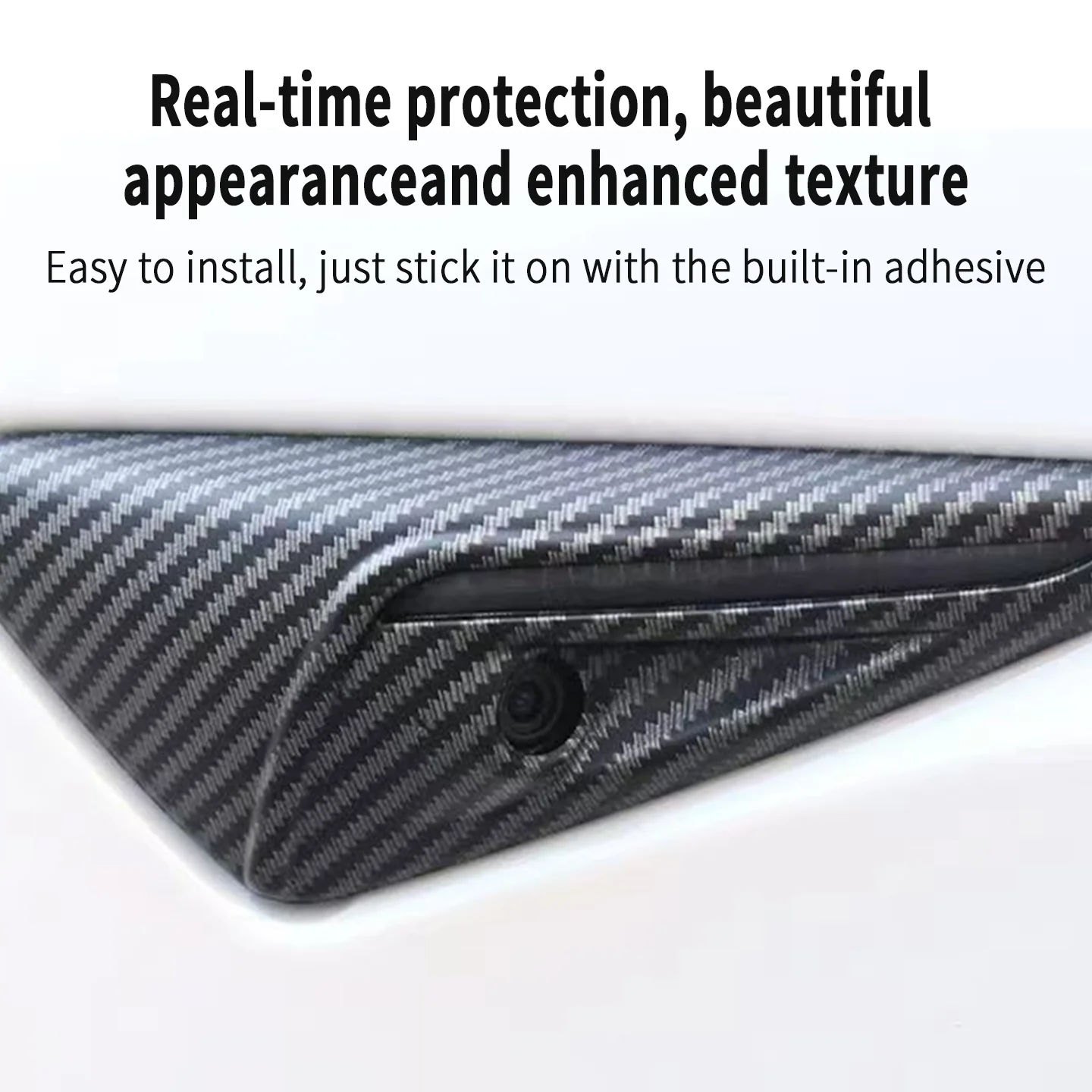 Car Side Camera Protective Cover Abs Carbon Fiber Protective Cover Turn Signal Cover Suitable for Tesla Model 3/Y/X/S 2017-2022