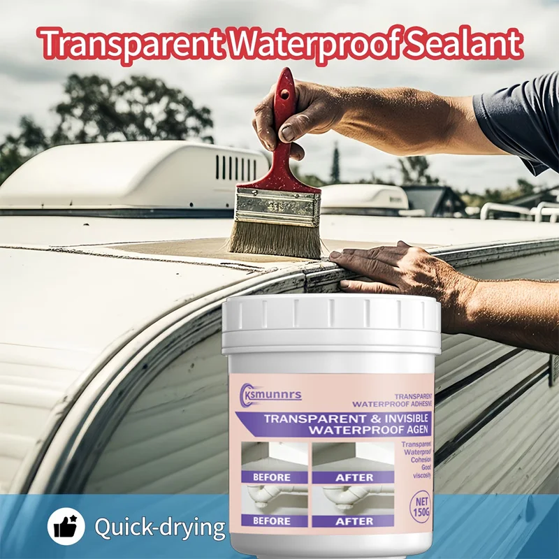 

Универсальный водонепроницаемый герметик 150 г – подходит для гидроизоляции крыш автодомов, дверей, окон и ванных комнат