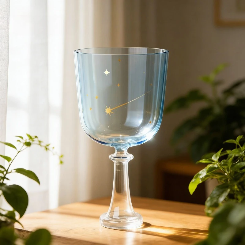Crystal Singing Bowls 440HZ 432HZ Handheld Singing Chalice Meditation Yoga Sound Healing Blue Quartz Bowls Musical Therapy