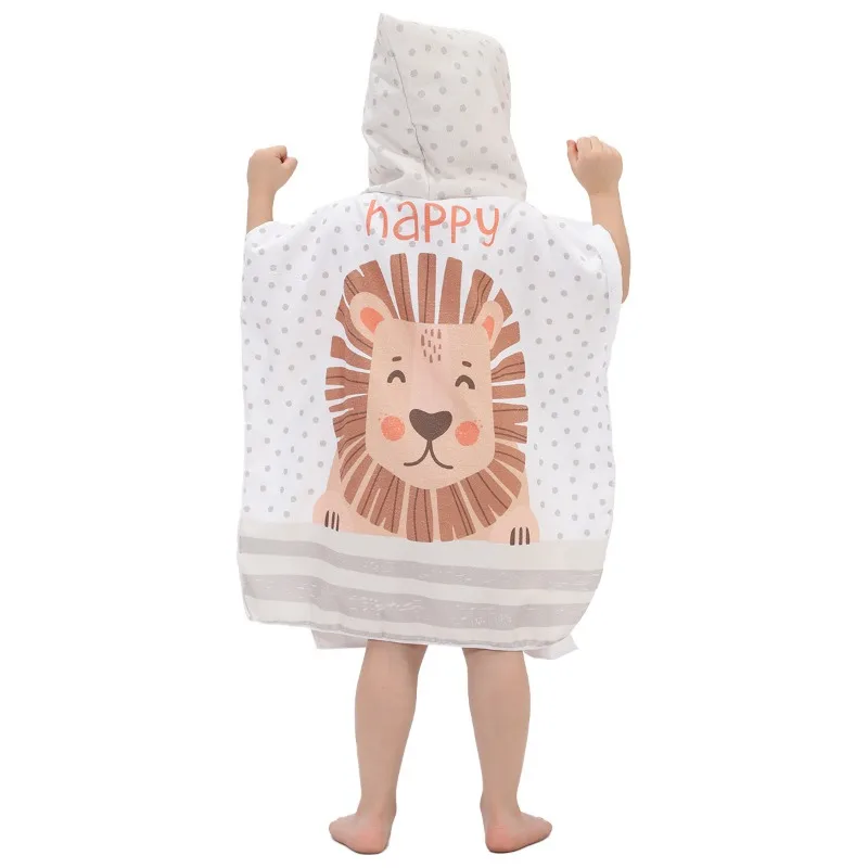 Cartoon Baby Bath Towel Microfiber Hooded Beach Towel Newborn Cape Towels Soft Poncho Kids Bathing Stuff Infant Washcloth