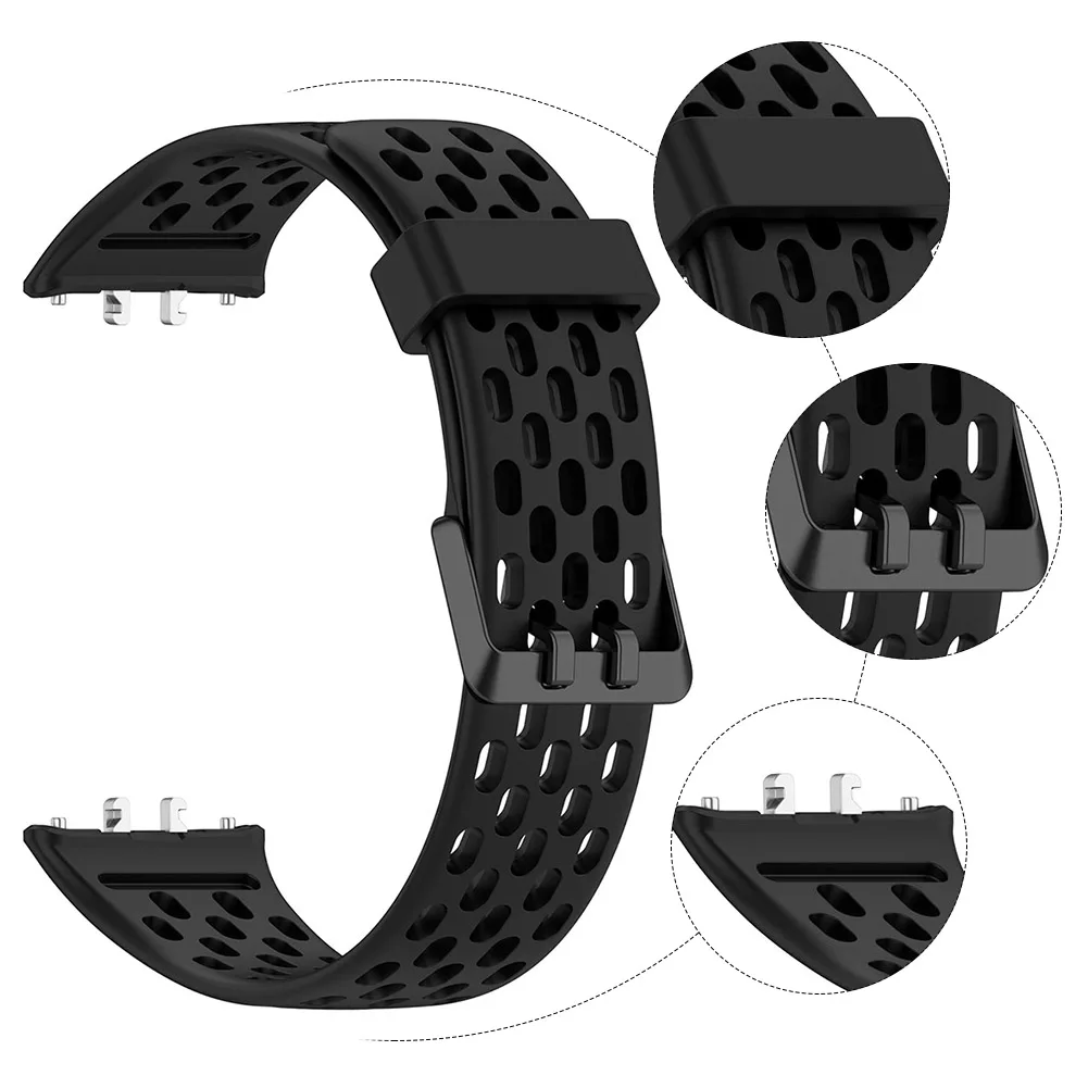 

Silicone Sports Watchband Waterproof Watch Strap Replacement Smart Watch Wristband for Samsung Galaxy Fit 3 Smart Watch