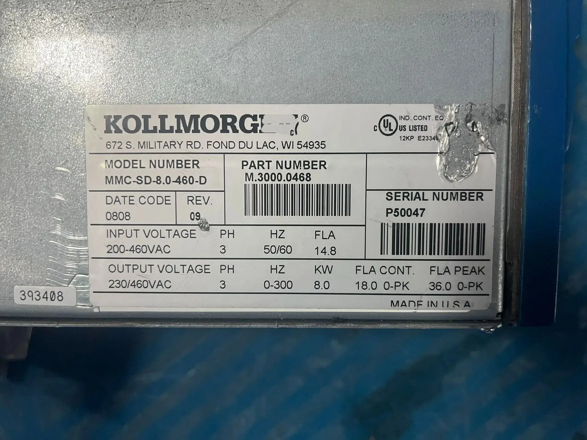 MMC-SD-8.0-460-D Servoaandrijving voor Danaher