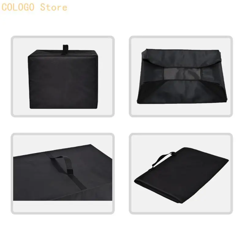 Black Slow Cooker Dust Cover 19.3 x 15 x 9.8 Inch Appliance Cover for Shelf Storage, Countertop Use, Cabinet Placement, and