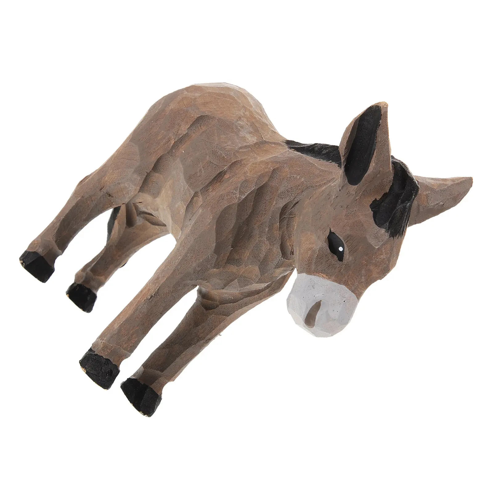 

Handmade Wooden Donkey Figurine Small Donkey Figurine Statue Art Sculpture Wood Carved Farm Animal Crafts Desktop Ornaments