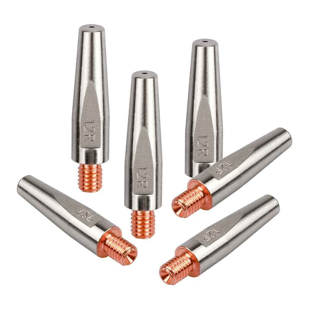 Robot Electroplated Conductive Nozzle Tip 0.8/1.0/1.2/1.4/1.6mm Conductive Gas Nozzle MIG Welding Gun Wire Guide