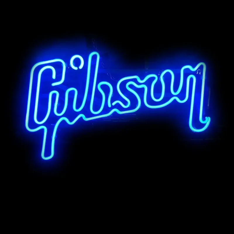 

Neon Sign Gibso Guitar Music Neon Light Sign Real Glass Beer Bar Sign Club Wall Hanging Lamp for Window Room Decor Handcrafted