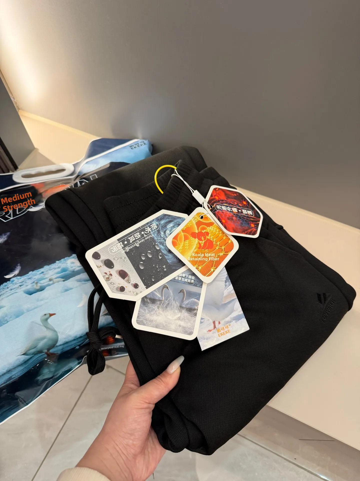 

Men's And Women's 90 Goose down Pants Straight Leg Casual Trousers Winter New Sle Trendy White Du down Snow Pants