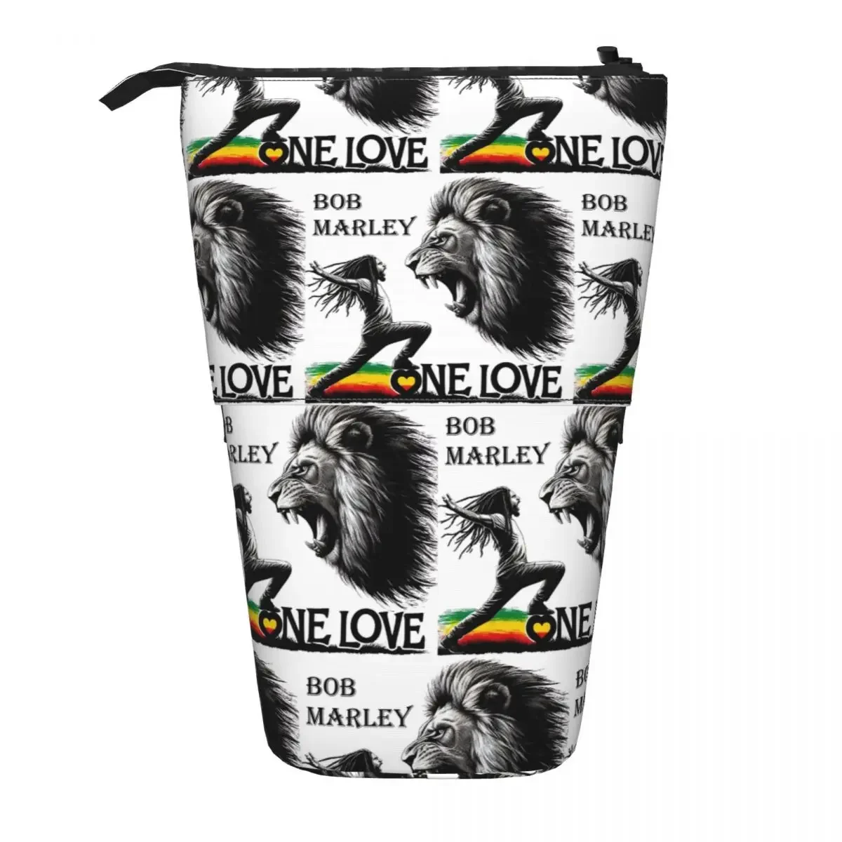 Jamaica Reggae Rock Bob Marley Reversible Pencil Case for Boy Girl School Pen Box Pencil Bag Stationery Supplies Pen Holder Bag