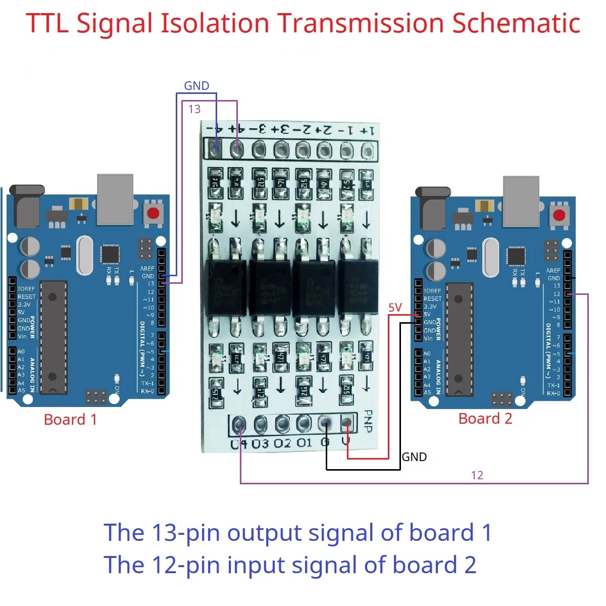 4CH Optically Isolated Logic Level Converter Module 3.3V 5V 12V 24V to 3.3V 5V 12V 24V for Arduino Pi Pico ESP8266