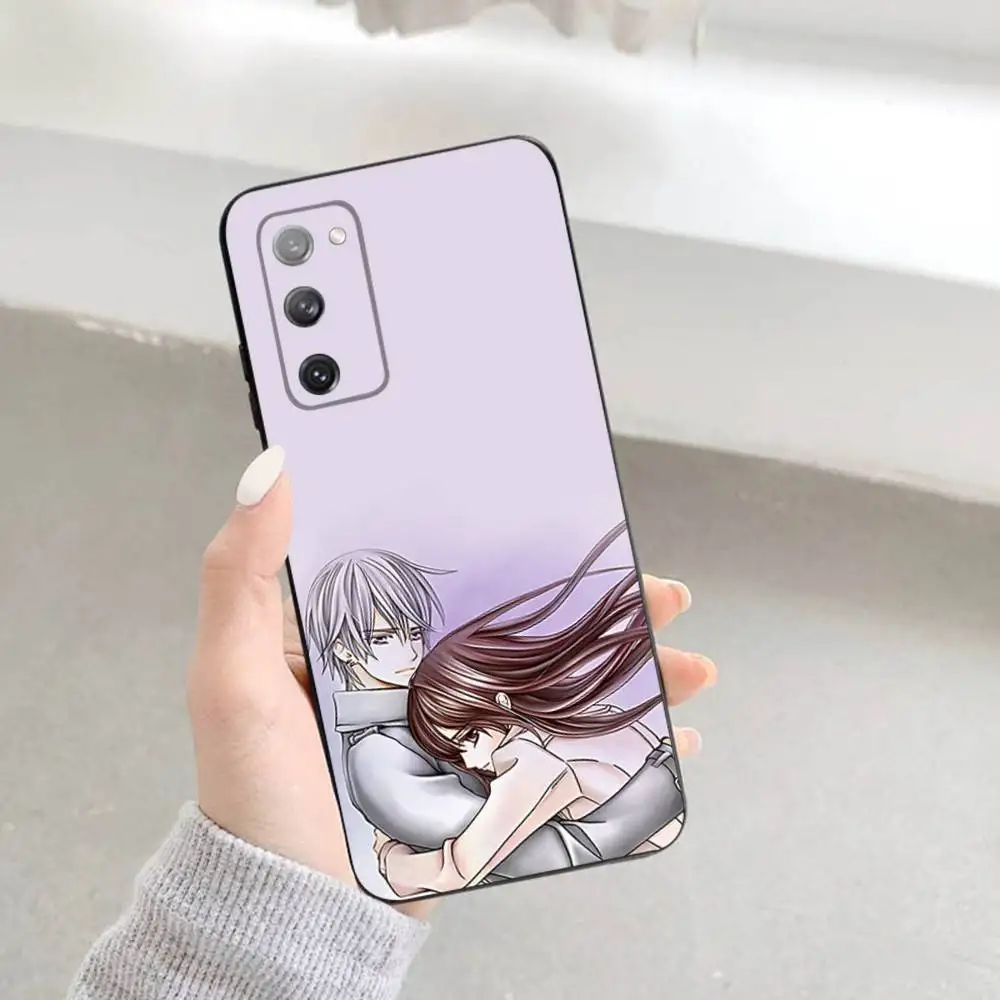 حافظة هاتف V-Vampire K-knight Anime لهاتف سامسونج S 25,24,23,22,30,21,10,9,Ultra,Plus,Lite,FE,4,5G حافظة سوداء ناعمة