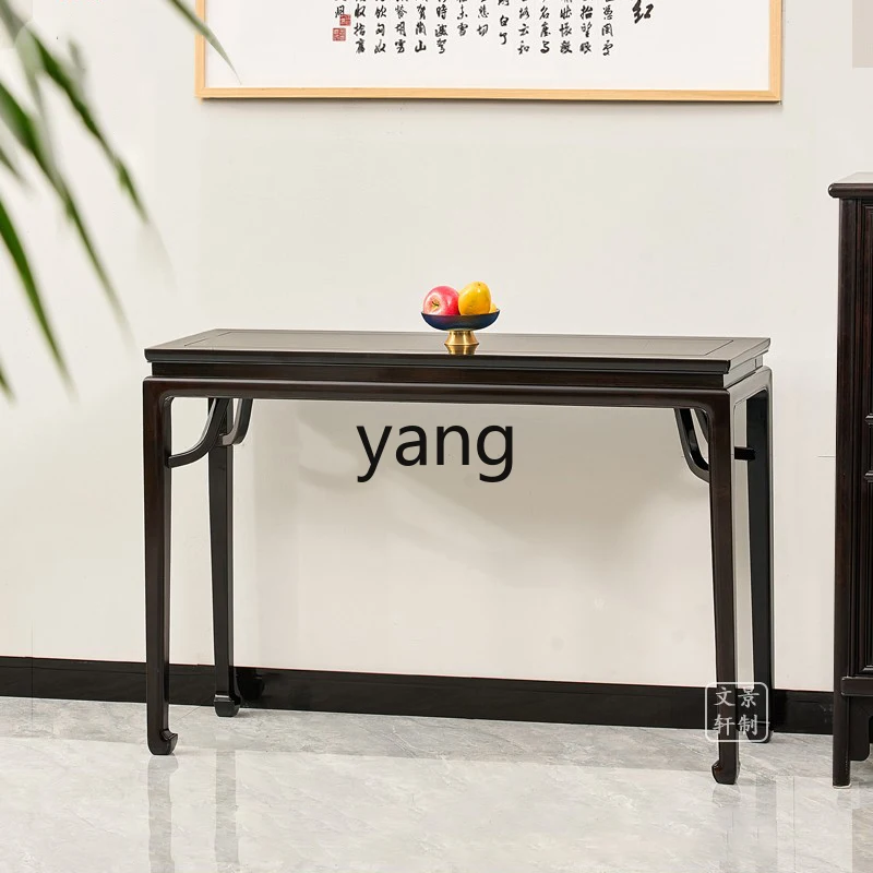 LH  Ming style solid wood entrance table Chinese flower stand against the wall for table flat head case