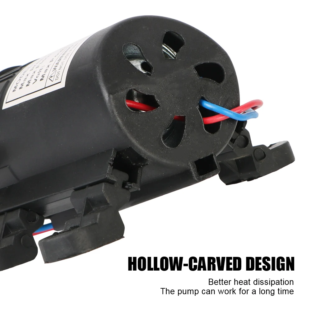 Bomba de agua eléctrica autocebante, pulverizador agrícola de diafragma de alta presión, 5,5 l/min, 12V, 220V, DP-537, 130PSI, color negro
