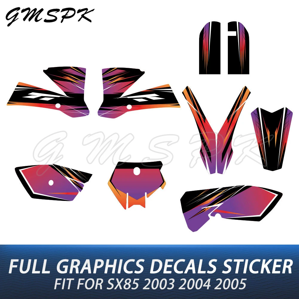

Motorcycle Decals Fit for SX85 SX 85 2003 2004 2005 Full Graphics Background Stickers Kits