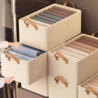 1pc Clothes Storage Basket Oxford Cloth Clothes Hand-held Storage Box Foldable Storage Box with Steel Frame Wardrobe Organizer