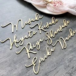 Wedding Name Place Cards Wood, Personalization Name Plates by the Guest, Wedding Table Decoration, Christmas place card Wood