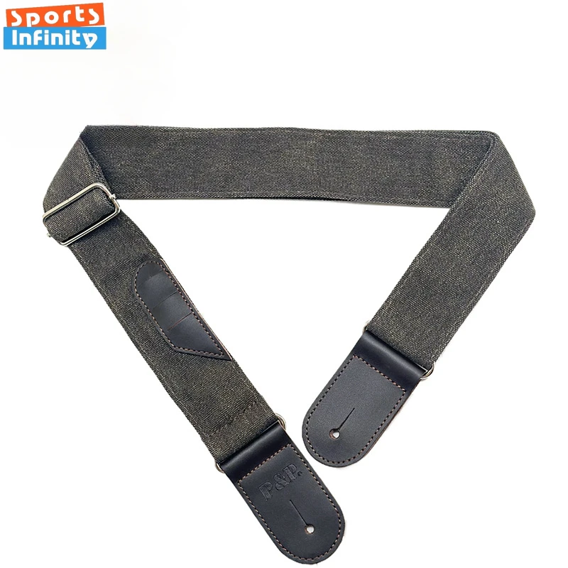 Genuine Leather Denim Guitar Strap Acoustic Guitar Strap Electric Vintage Fashion Guitar Shoulder Strap Instrument Accessories