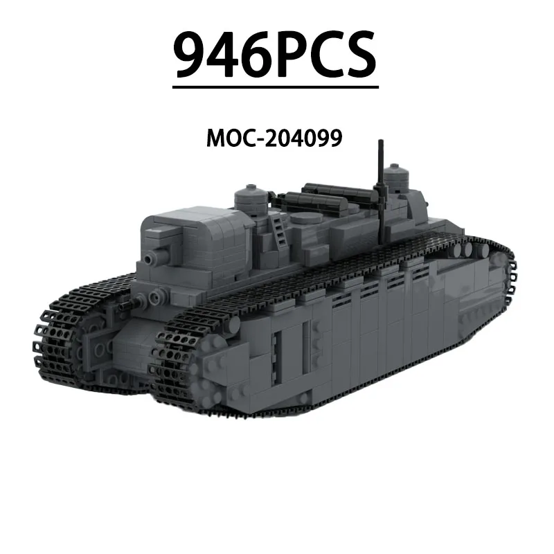 

MOC-204099 Building Blocks Heavy Tank 1:35 Model Ornament 946 Pieces Children's Educational Birthday Christmas New Year Toy Gift