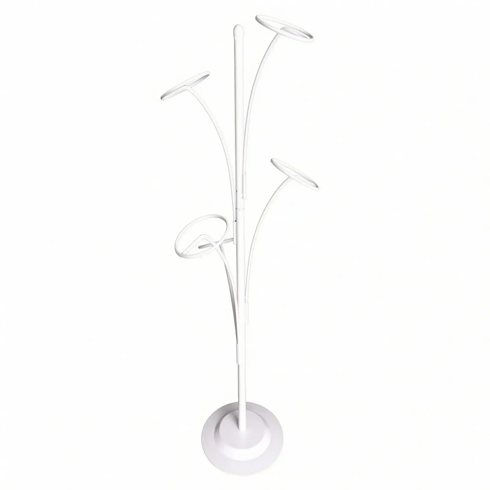 Freestanding Hat Display Rack Metal Hat Stand for Headwear Showcase and Accessory Storage with Round Weighted Base