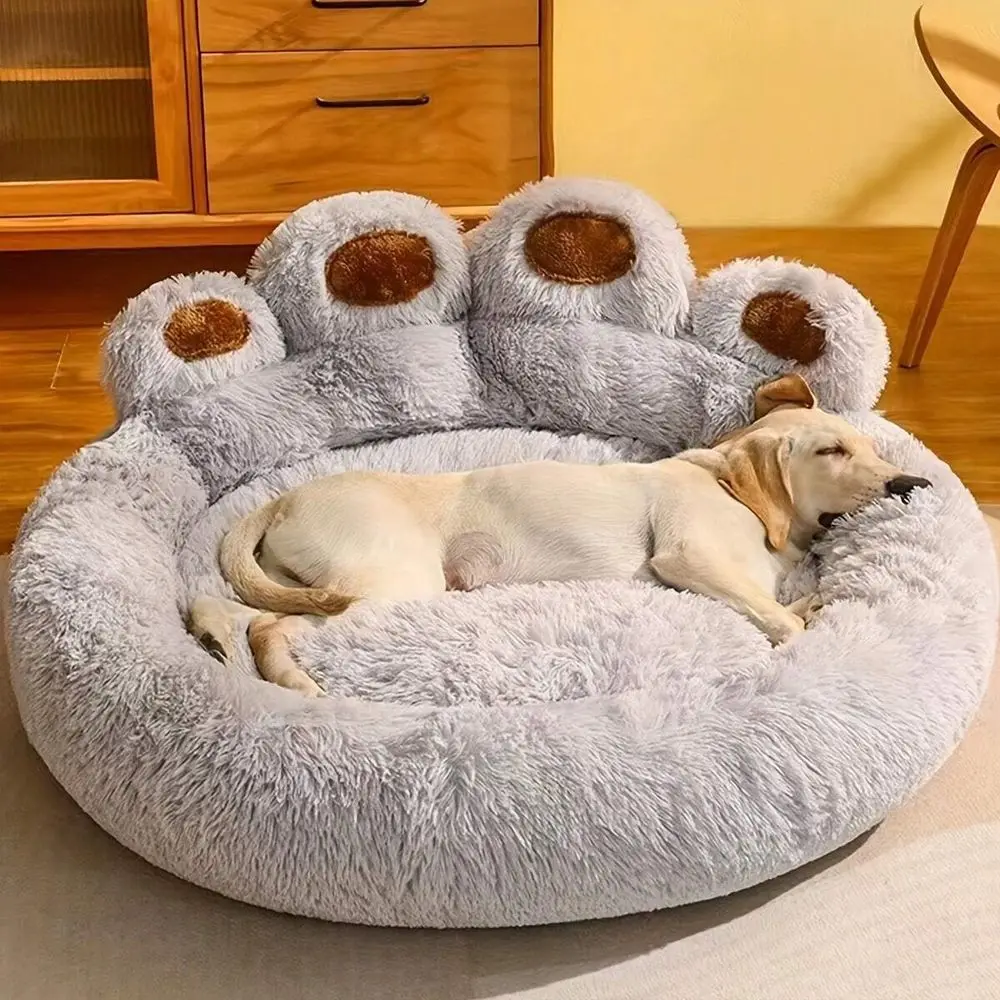 

Dog Supplies Pet Furniture And Beds Dog Bed 35in 43in Calming Dog Beds For Large Dogs, Faux Fur Donut Cuddler Dog Bed, Round Flu