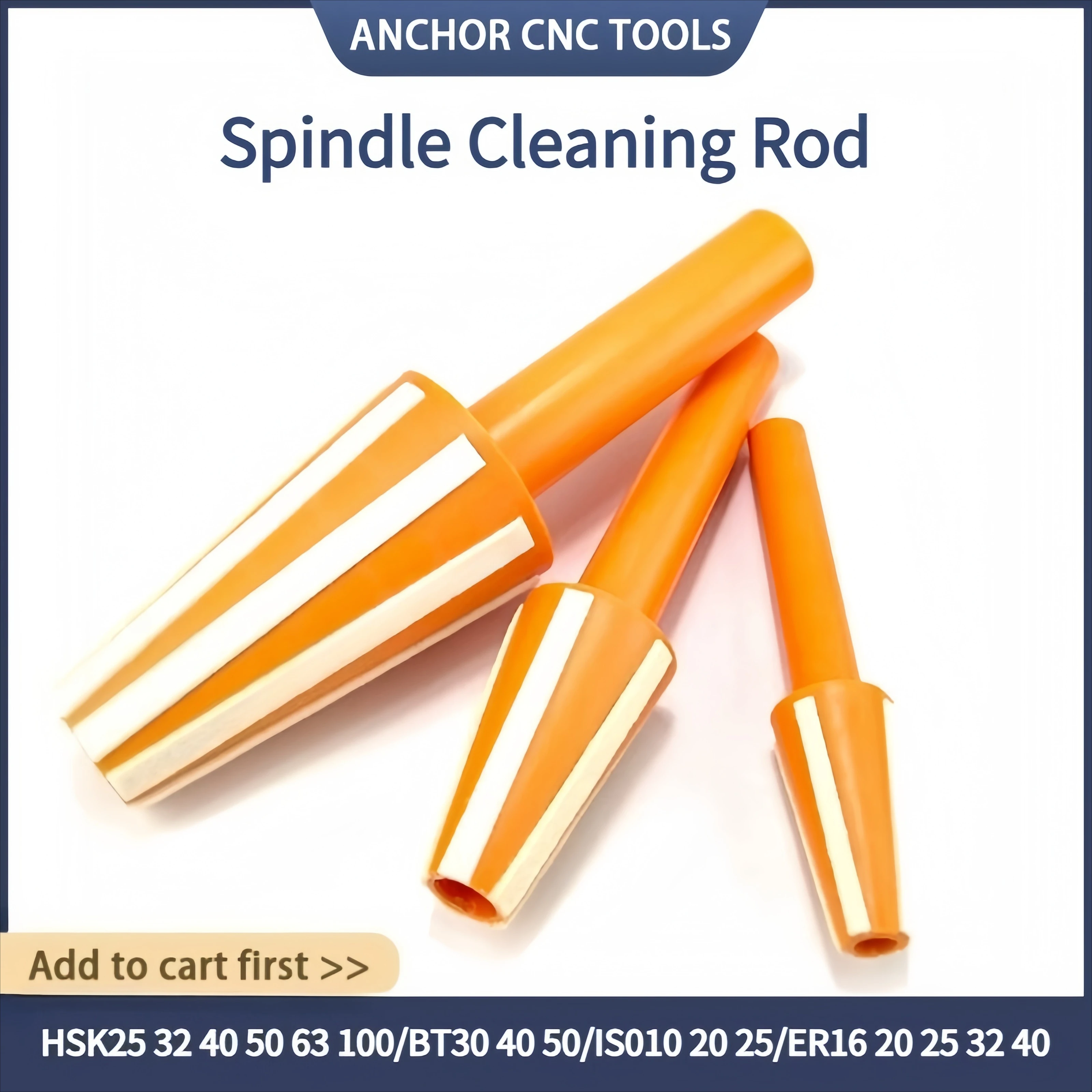 BT30 BT40 BT50 ISO10 25 HSK32 HSK40 HSK50 HSK63 80 ER16 20 25 32 40 Spindle Cleaning Rod Cleaner Brush Taper Collet Holder Wipe