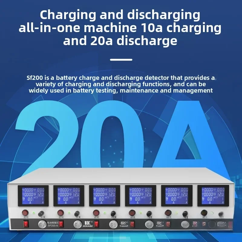 Lead-acid battery repair instrument, charging and discharging integrated machine, charging 10A and putting 20A battery detector