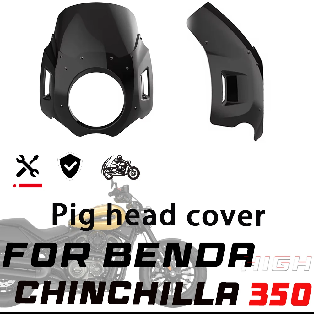 FOR BENDA CHINCHILLA 350 Modified pig head cover windshield headlight cover