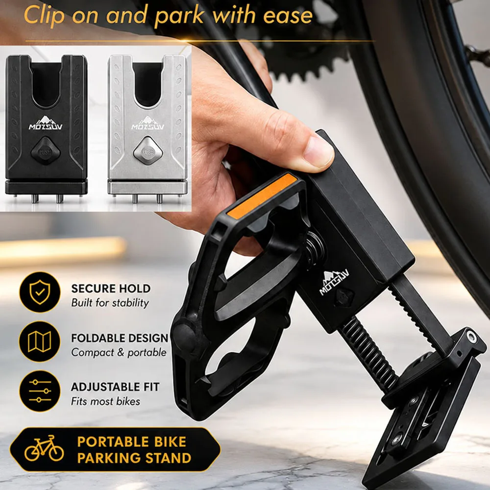 2-4 PCS Aluminum alloy Bike pedal Support Stand Rear Kick Stand Support Holder MTB Bicycle Kickstand Mountain Road holders
