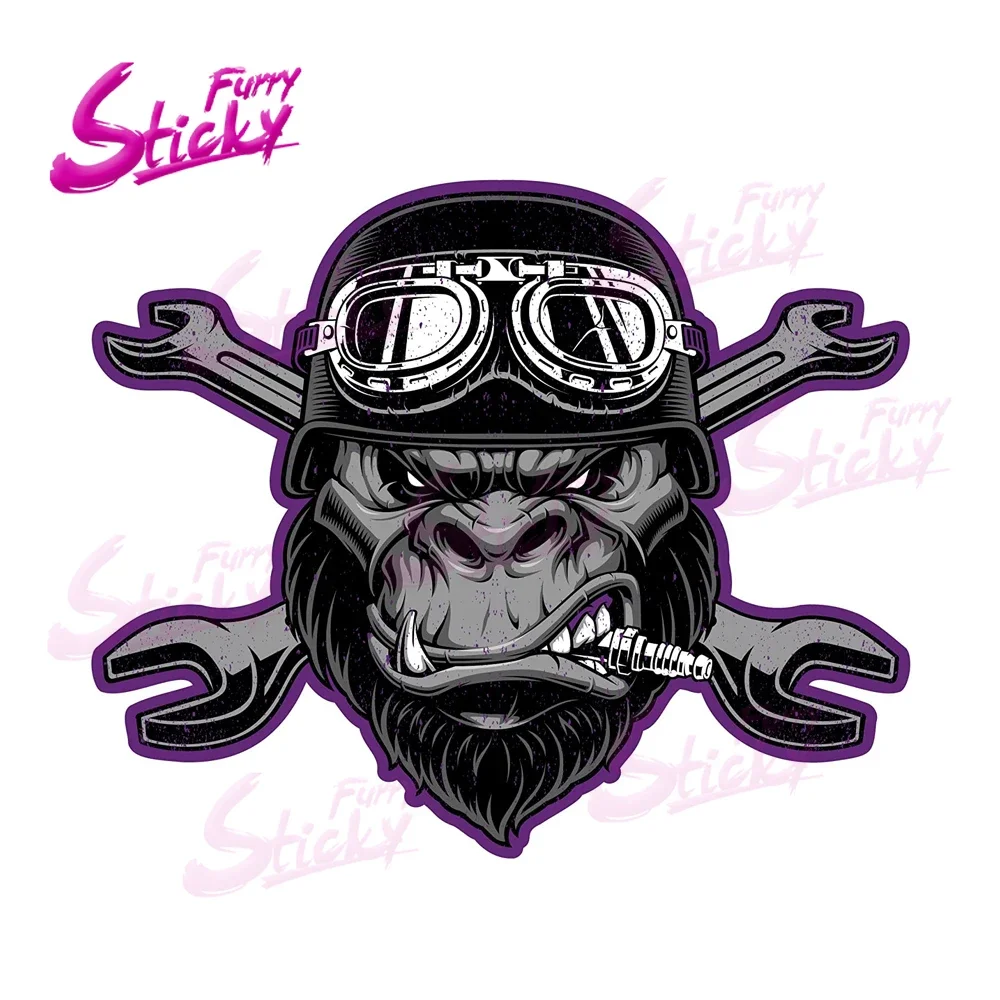 

Gorilla Repairman Gorilla pilot Vinyl Car Stickers - Waterproof Decals for Cars, Trucks, SUVs,Window ,Bumper, Laptop