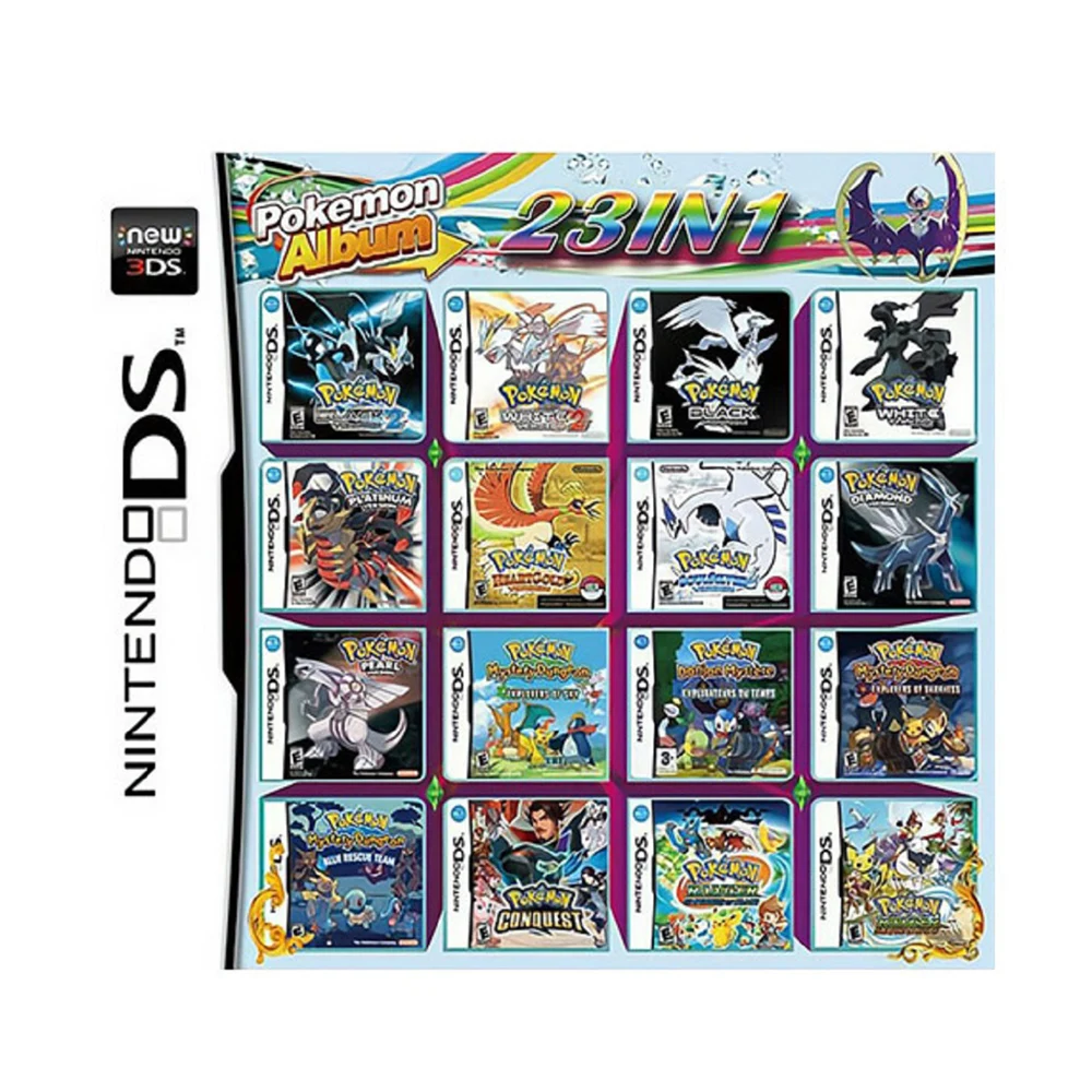 Scheda di gioco 3DS NDS scheda combinata 23 In 1 scheda combinata NDS cassetta NDS 482 IN1 280 4300