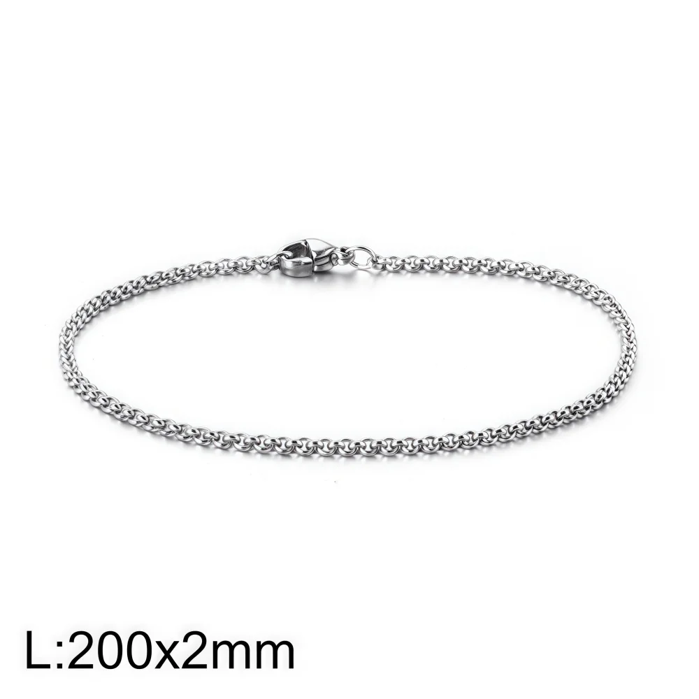 Dicke Kette Edelstahl O-Ketten-Armband Hip-Hop Punk Silberfarben Titanstahl Herrenarmband Mode-Schmuck-Accessoires – Detail 4