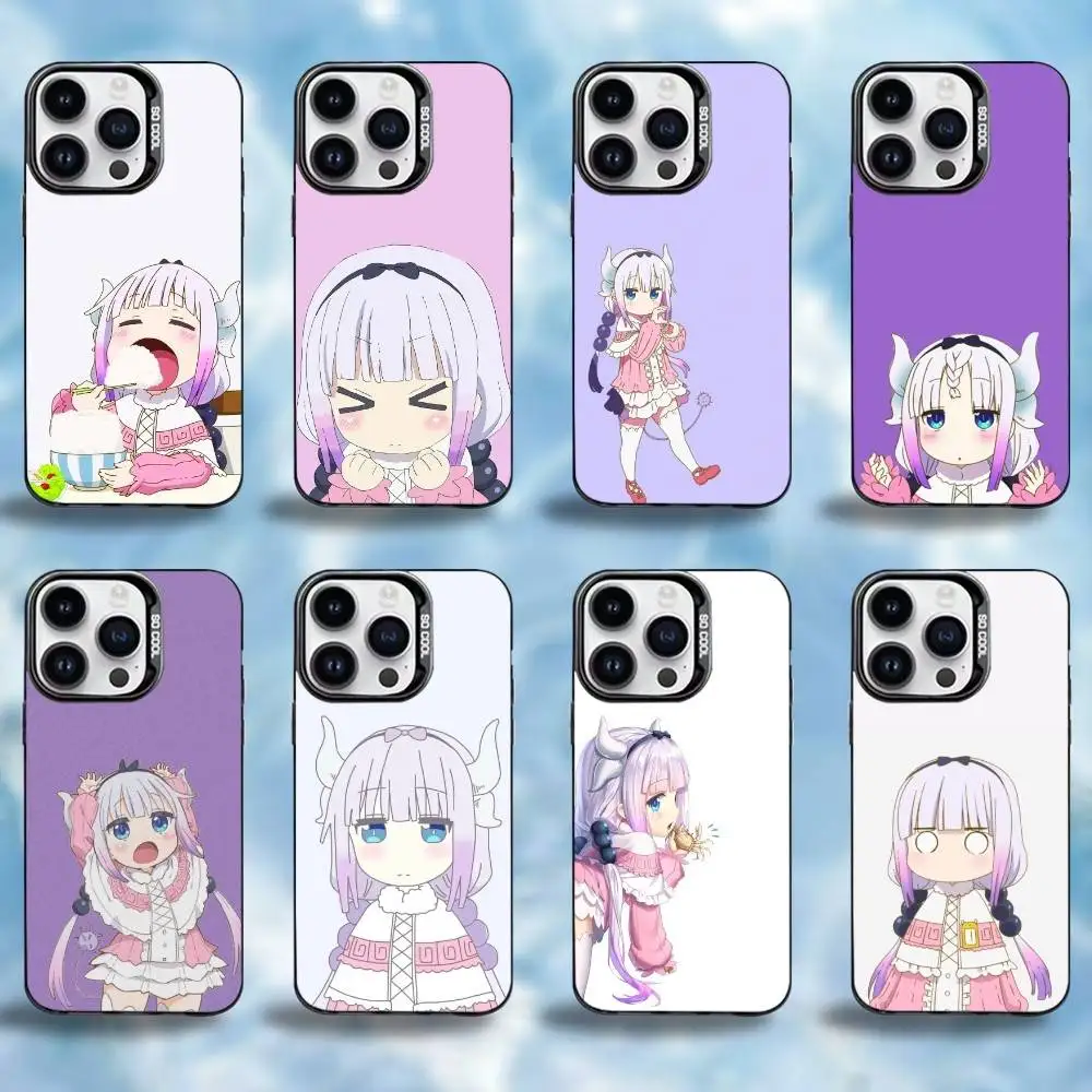 M-Miss Kobayashi's Dragon Maid  Phone Case For iPhone17,16,15,14,13,12,Pro Max Black Colorful Phone case