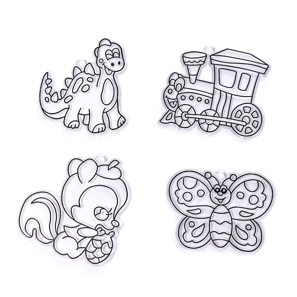 

Home Decor Cartoon Animals Birthday Gifts DIY Window Painting Toys Filing Drawing Board Suncatchers Craft Sun Catcher Hanger