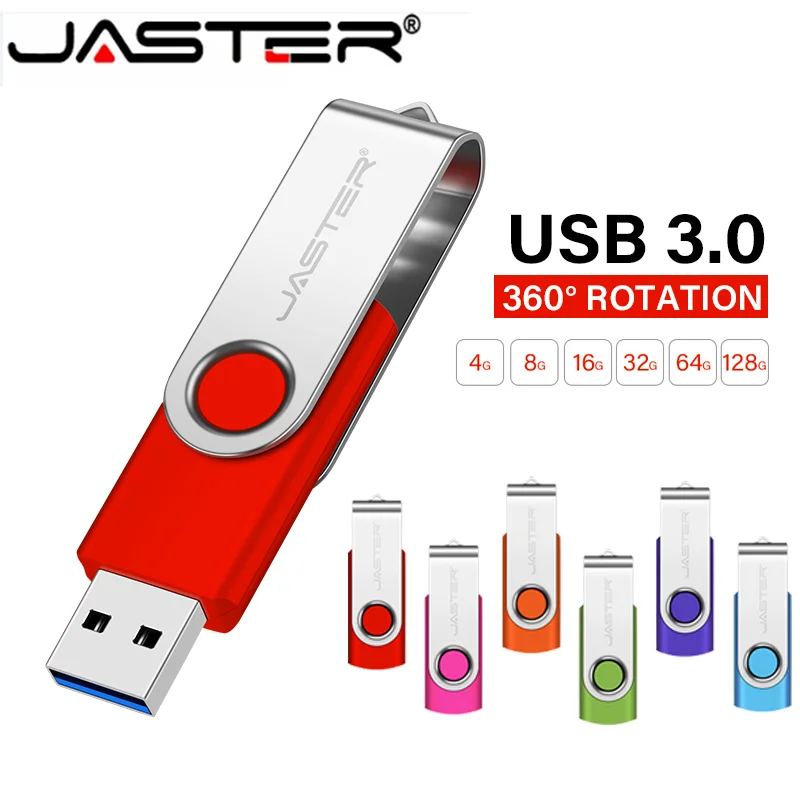 

JASTER модный вращающийся флэш-накопитель USB 3.0 128 ГБ металлический флэш-накопитель 16 ГБ 8 ГБ 32 ГБ USB3.0 Stick 64G PenDrive черный 4G